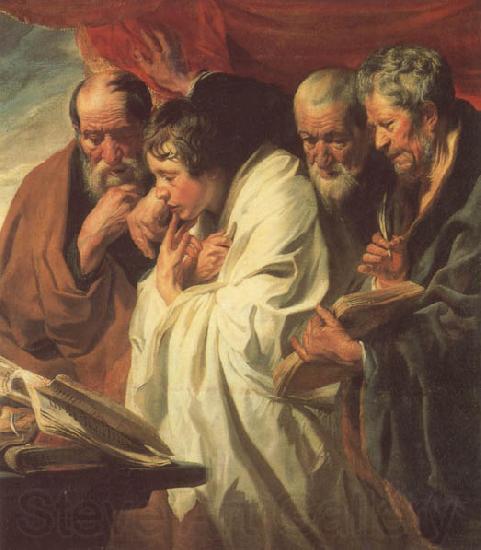 Jacob Jordaens The Four Evangelists Norge oil painting art